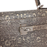 Hermes Kelly Sellier 25 Ombre Varanus Salvator Lizard Palladium Hardware Bag