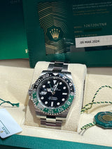 Rolex GMT-Master II 40mm Sprite Green Black Oystersteel Men's Watch 126720VTNR