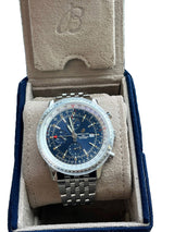 Breitling Navitimer World 46mm Chronograph Blue Dial Steel Band Men Watch A24322