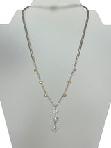 6.5 Carat Natural Round Cut Diamonds 18K White Gold Exquisite Pendant Necklace