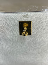 Hermes Kelly Retourne 28 Craie Togo Leather Gold Hardware Handbag