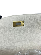 Hermes Kelly Retourne 28 Craie Togo Leather Gold Hardware Handbag