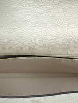 Hermes Kelly Retourne 28 Craie Togo Leather Gold Hardware Handbag