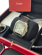 Cartier Santos De Cartier Skeleton Mechanical Black Steel Case Watch WHSA0033