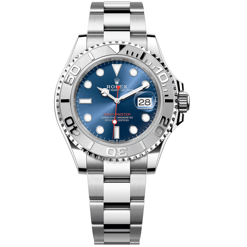 Rolex Yacht-Master 40mm Blue Dial Platinum Stainless Steel Oyster Watch 126622