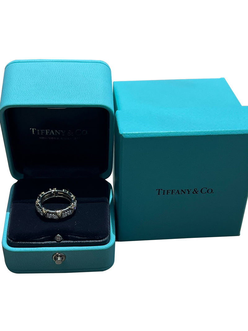 Tiffany & Co Jean Schlumberger Platinum Round Brilliant 16 Stone Diamond Ring