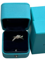 Tiffany & Co Knot Double Row Ring in Yellow Gold with 0.31ct Diamonds