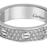 Cartier Love Wedding Band Brilliant-Cut Diamond-Paved 18K White Gold Ring