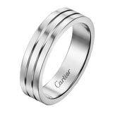 Cartier Vendome Louis Trinity Wedding Band White Gold Size 62 Ring