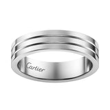 Cartier Vendome Louis Trinity Wedding Band White Gold Size 62 Ring