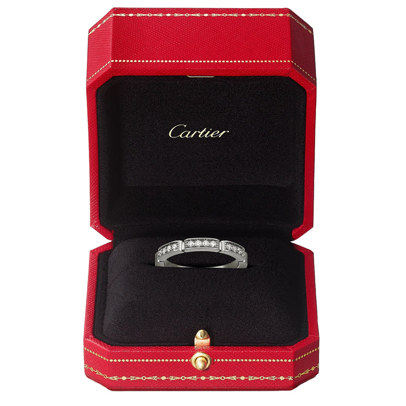 Cartier Maillon Panthere Wedding Band 0.15ct Brilliant-Cut Diamonds 18K Gold