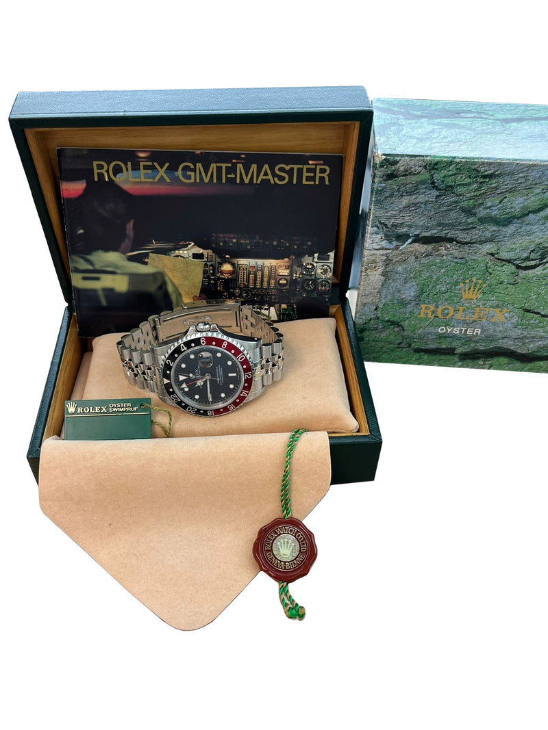 Rolex GMT Master II 40mm Black Red Coke Bezel Black Dial Steel Men Watch 16710