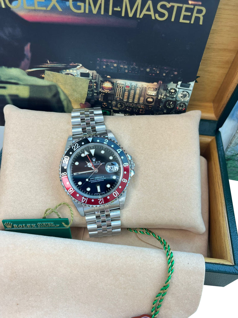 Rolex GMT Master II 40mm Black Red Coke Bezel Black Dial Steel Men Watch 16710