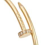 Cartier Juste un Clou 20 Brilliant-Cut Diamonds Bracelet Yellow Gold Size 19