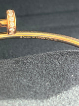 Cartier Juste un Clou 20 Brilliant-Cut Diamonds Bracelet Yellow Gold Size 19