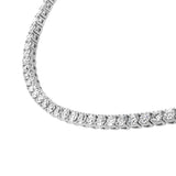 23.5ct Round Cut 14K White Gold 4-prongs F VVS2 Diamond Tennis Necklace