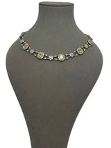 11.8ctw Natural Radiant Cut Yellow Fancy Color 5.80ct White Diamonds Necklace