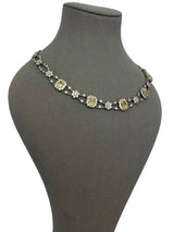 11.8ctw Natural Radiant Cut Yellow Fancy Color 5.80ct White Diamonds Necklace