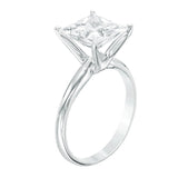 2.91ct GIA Certified Princess-Cut Solitaire Natural Diamond Ring in Platinum