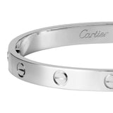 Cartier Love Bracelet Classic Model Bangle with Screwdriver 17 Size 18K Gold