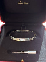 Cartier Love Bracelet Classic Model Bangle with Screwdriver 17 Size 18K Gold