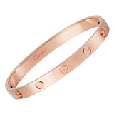 Cartier Love Bracelet Classic Model 18K Rose Gold with Screwdriver Size 18