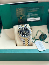 Rolex GMT-Master II 40mm Black Dial Oystersteel Yellow Gold Watch 126713GRNR