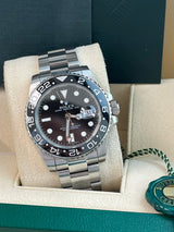 Rolex GMT-Master II 40 Black Ceramic Bezel Stainless Steel Oyster Watch 116710LN