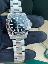 Rolex GMT-Master II 40 Black Ceramic Bezel Stainless Steel Oyster Watch 116710LN