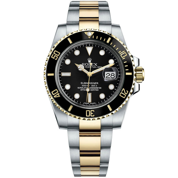 Rolex Submariner 40mm Two-Tone Ceramic Black Dial Oyster Bracelet Watch 116613LN