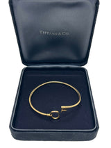 Tiffany & Co. Oval Key Wire Bracelet 18K Pink Gold Women's Bangle