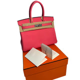 Hermes Birkin 30cm Rose Azalee Epsom Leather With Palladium Hardware Handbag