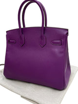 Hermes Birkin 30 Anemone Epsom Leather with Palladium Turn Lock and Hardware