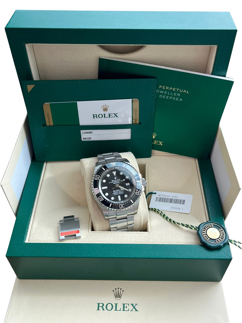 Rolex Sea-Dweller Deepsea 44mm Black Dial Ceramic Bezel Oystersteel Watch 126660