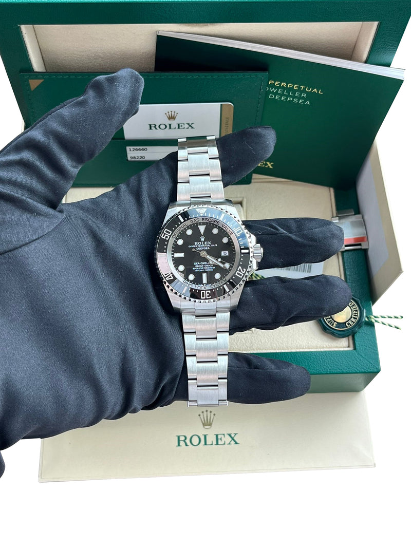 Rolex Sea-Dweller Deepsea 44mm Black Dial Ceramic Bezel Oystersteel Watch 126660