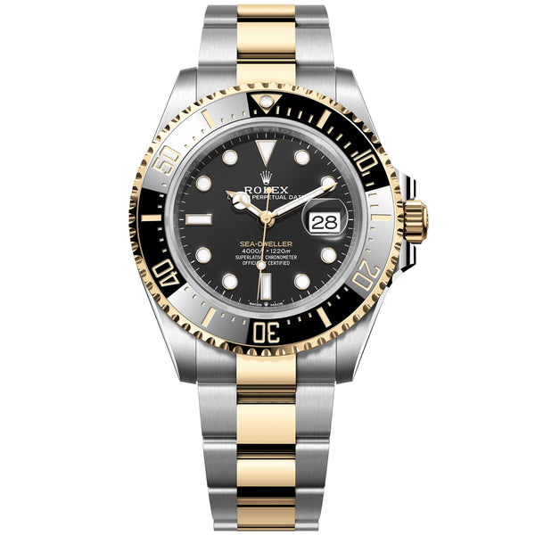 Rolex Sea-Dweller 43mm Two-Tone Yellow Gold Steel Black Dial Oyster Watch 126603