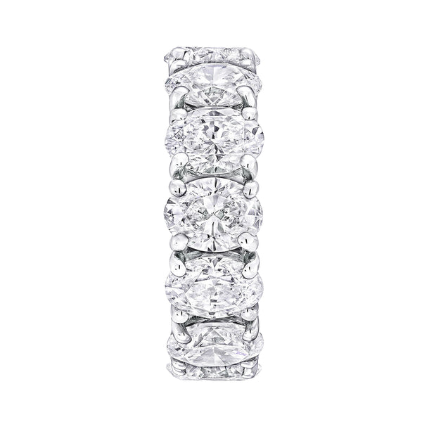 Graff 9.75ctw Oval Shape Diamonds Eternity Ring Band Claw-Set In Platinum