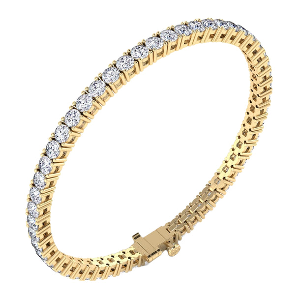 6.75ctw Marchesa Round Brilliant Diamond Tennis Bracelet 18K Gold VS2 Clarity