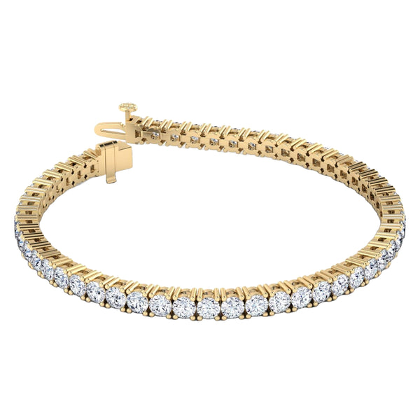 6.75ctw Marchesa Round Brilliant Diamond Tennis Bracelet 18K Gold VS2 Clarity