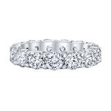 4.00 Carat Natural Round Cut Diamond U-Gallery Eternity Band Ring Si1 Clarity