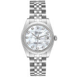 Rolex Datejust 31mm Mother Of Pearl Diamond Dial Steel Gold Ladies Watch 178274