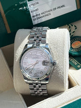 Rolex Datejust 31mm Mother Of Pearl Diamond Dial Steel Gold Ladies Watch 178274