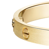 Cartier Love Bracelet Classic Model 18K Yellow Gold Brushed Finish Size 17