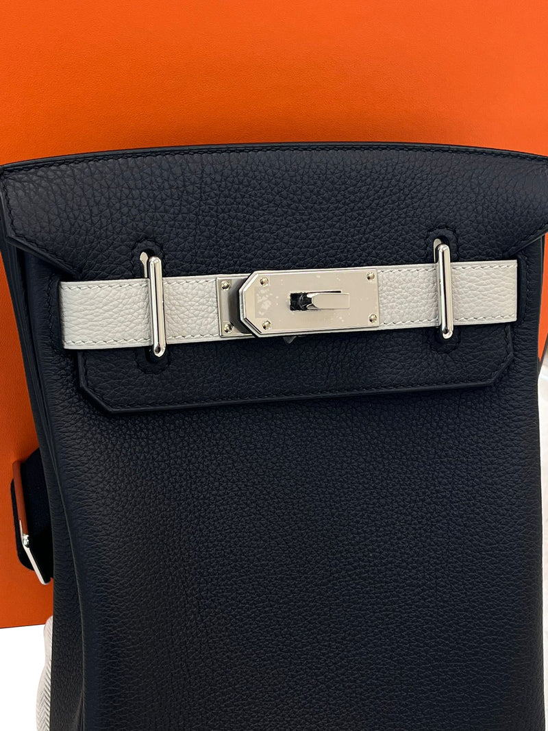 Hermes SAC A DOS HAC A DOS PM Veau Togo Leather Backpack Palladium Hardware