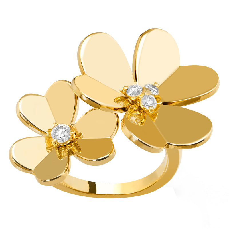 Van Cleef & Arpels 0.23ct Frivole Between the Finger 18K Yellow Gold Ring