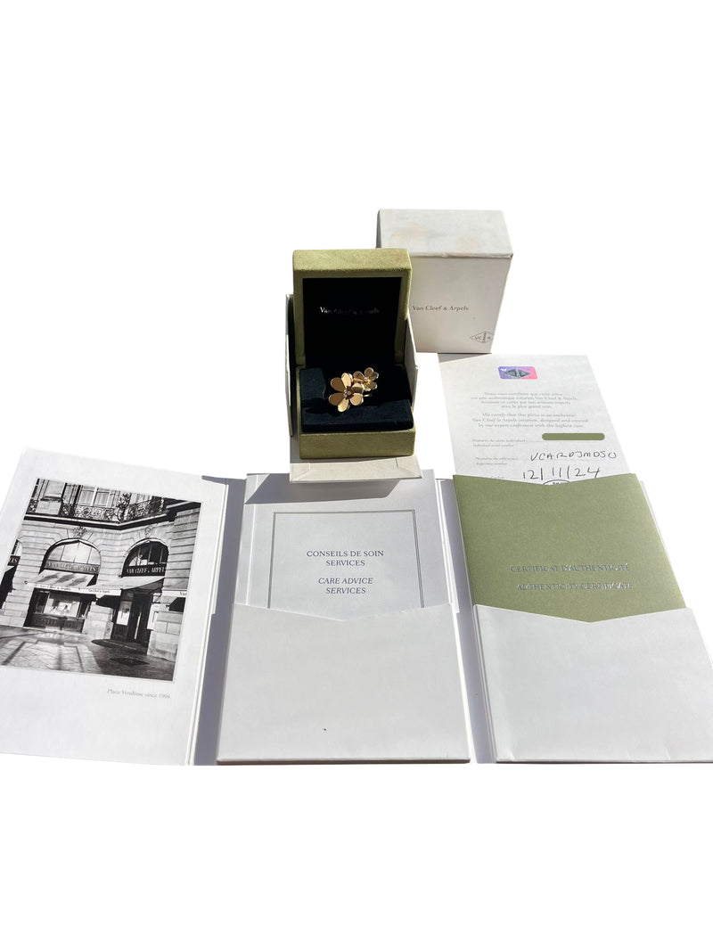 Van Cleef & Arpels 0.23ct Frivole Between the Finger 18K Yellow Gold Ring