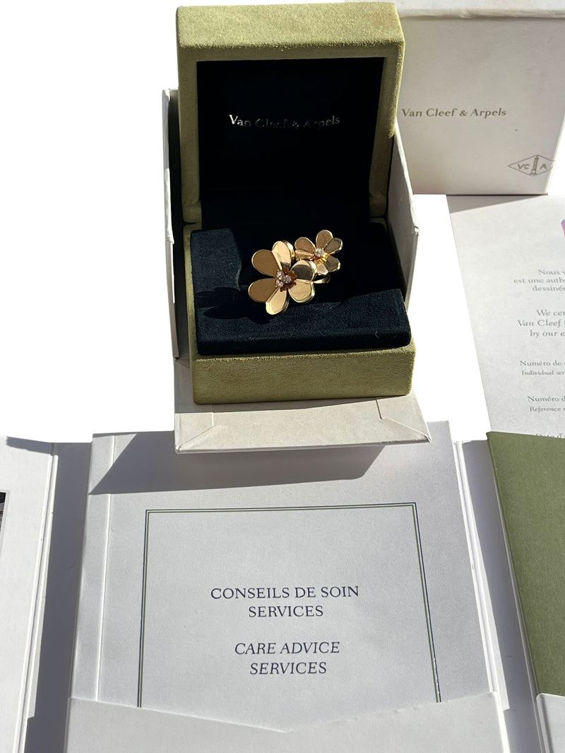 Van Cleef & Arpels 0.23ct Frivole Between the Finger 18K Yellow Gold Ring