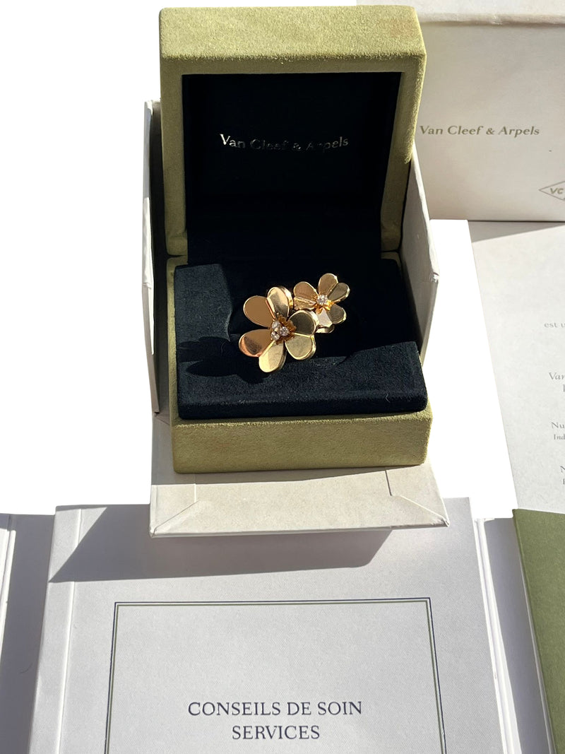 Van Cleef & Arpels 0.23ct Frivole Between the Finger 18K Yellow Gold Ring