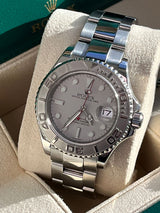 Rolex Yacht-Master 40mm Platinum Dial Bezel Oyster Stainless Steel Watch 16622