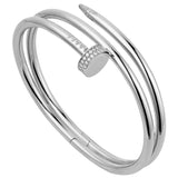 Cartier Juste un Clou Double Nail Bracelet with 0.51ct Diamonds 18K White Gold